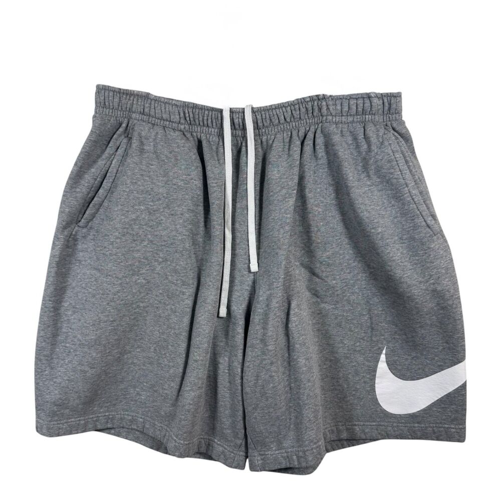 Nike Club Fleece Shorts Mens XXL Tall Grey Swoosh Sweat Shorts